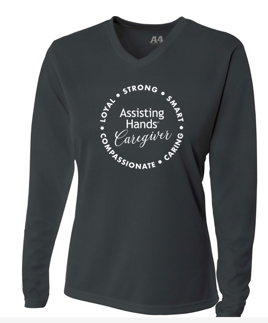 Assisting Hands Ladies Long Sleeve t-Shirt Caregiver Loyalty NW3255