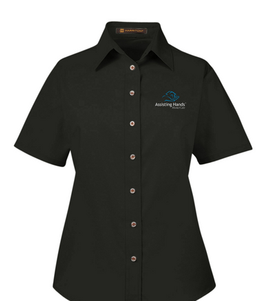 Assisting Hands Ladies Short Sleeve Collared Shirt  M500sw