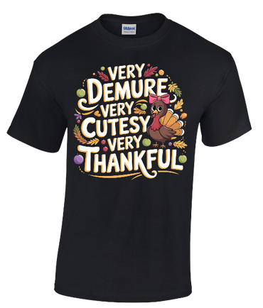 Very Thankful Thanksgiving Turkey T-Shirt - Cute & Playful Holiday Tee