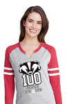 Beebe Badgers 100 Seasons Ladies Long Sleeve Jersey-3534