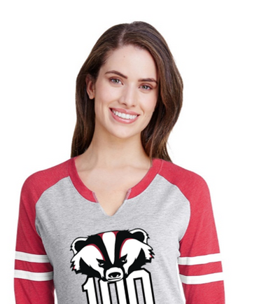 Beebe Badgers 100 Seasons Ladies Long Sleeve Jersey-3534